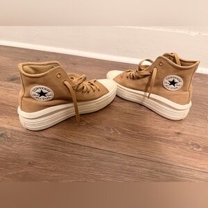 Converse Women's Tan Platform High-Tops